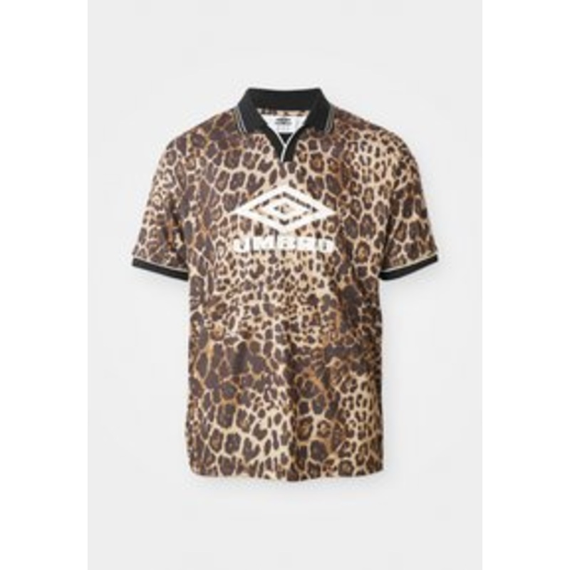 Umbro BOXY FOOTBALL UNISEX – Poloshirt – leopard / black / brilliant white/mehrfarbig