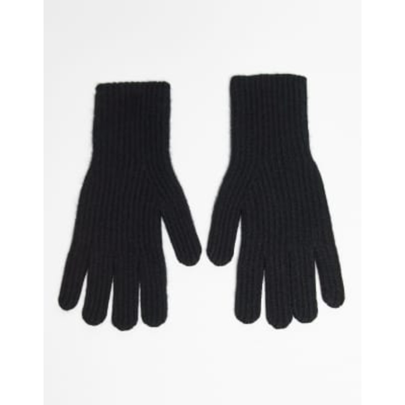 & Other Stories pure wool premium gloves in black