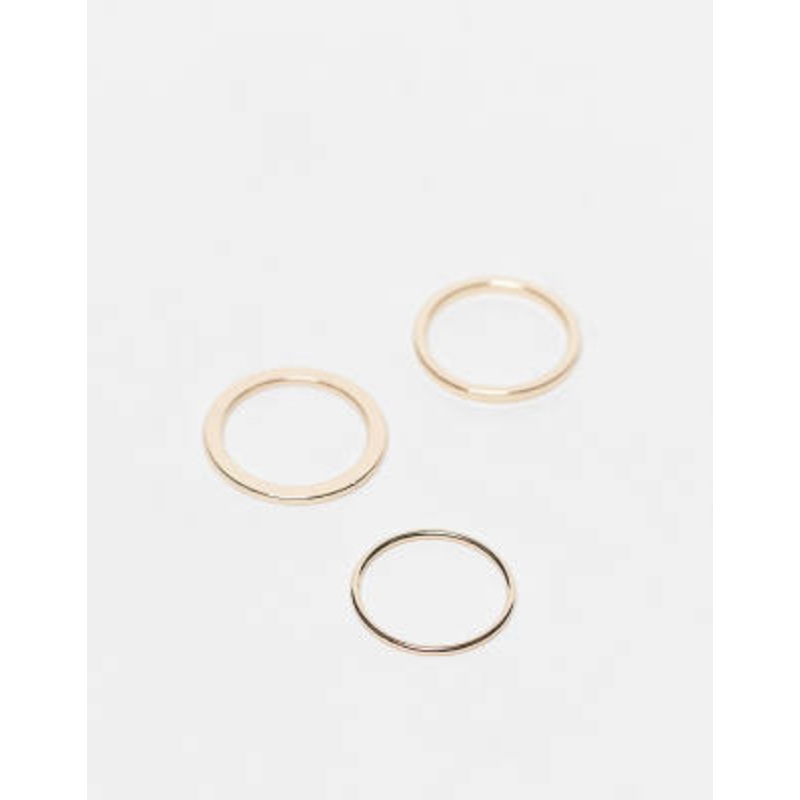 Weekday rings 3-pack in gold