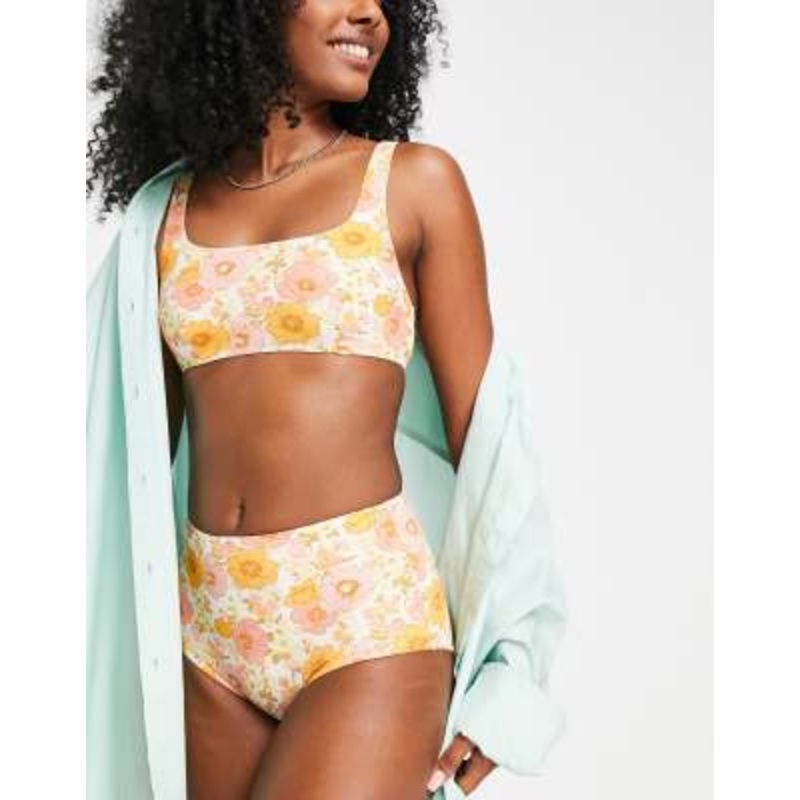 & Other Stories high waist bikini bottoms in 70s floral print