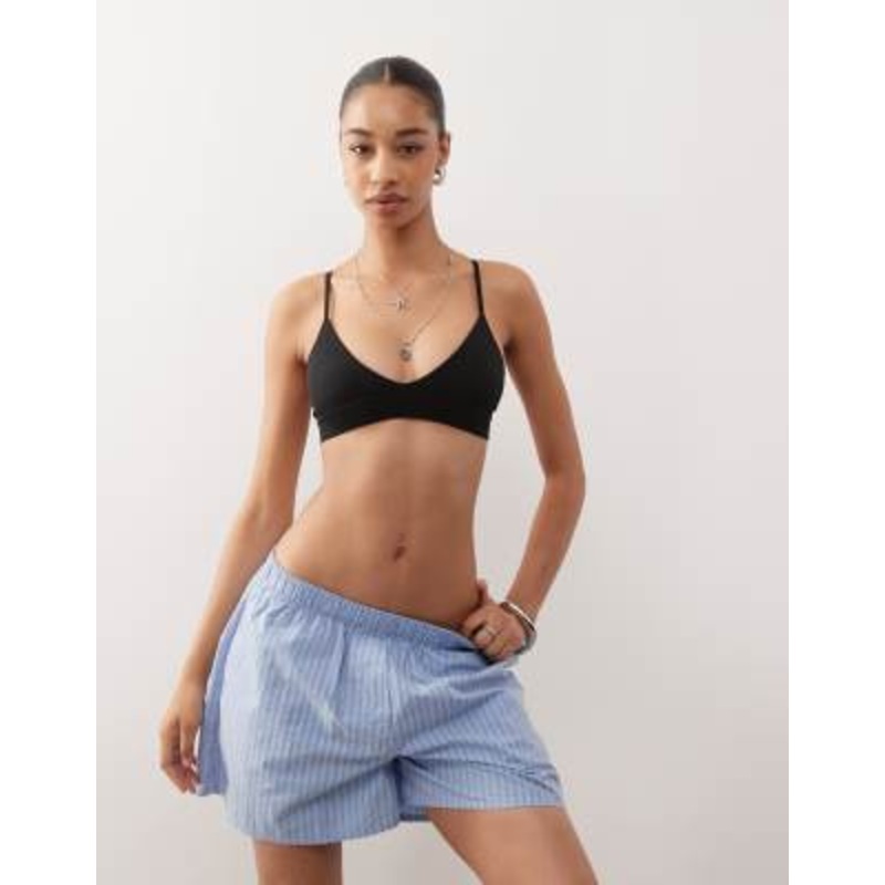 Weekday soft seamless triangle bra in black