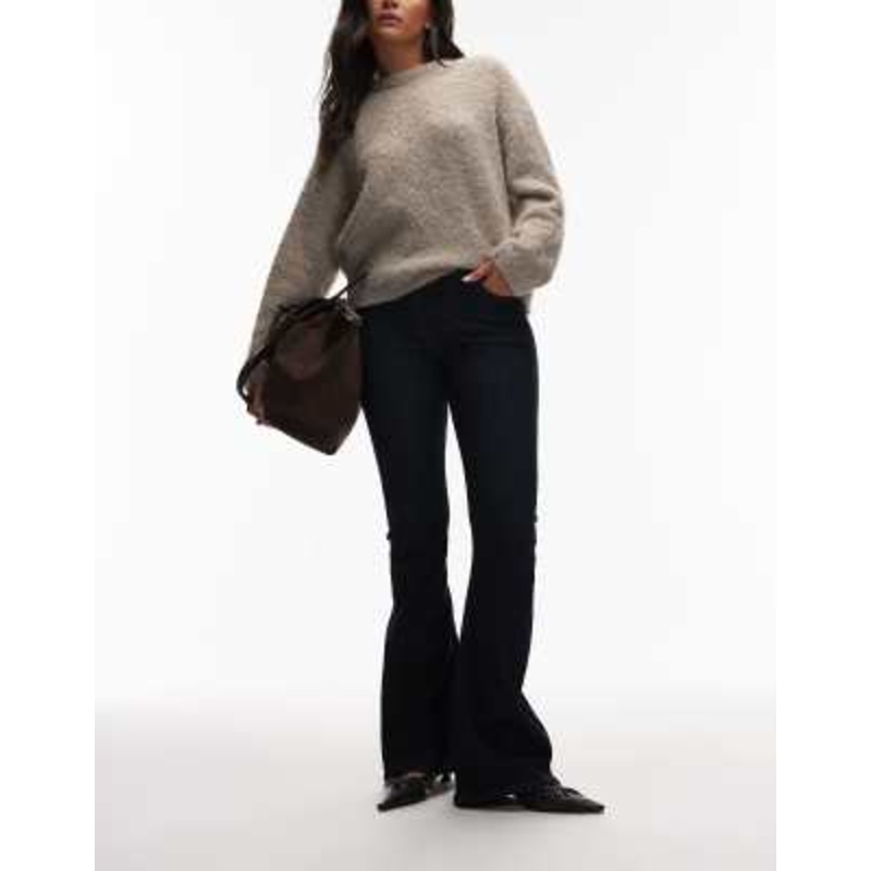 & Other Stories mid rise flare leg jeans in rinse wash indigo