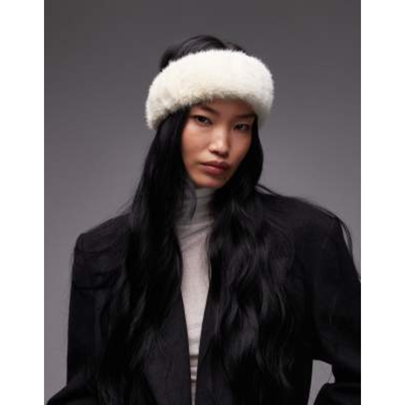 & Other Stories premium soft faux fur headband in cream