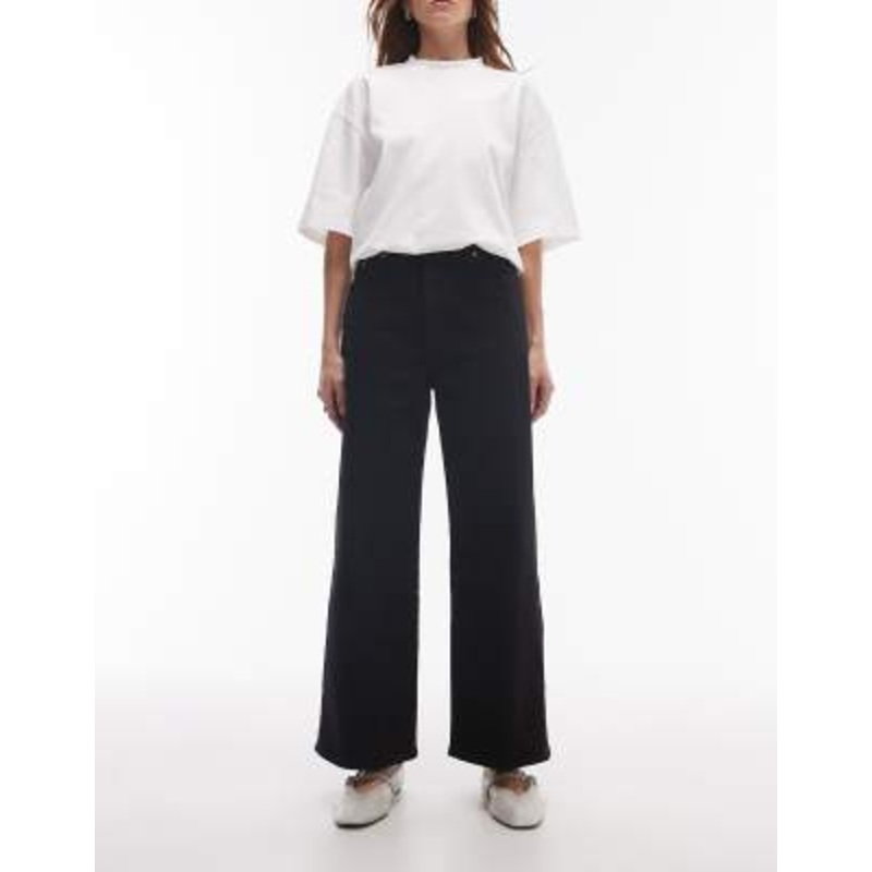 & Other Stories high rise wide leg jeans in washed black