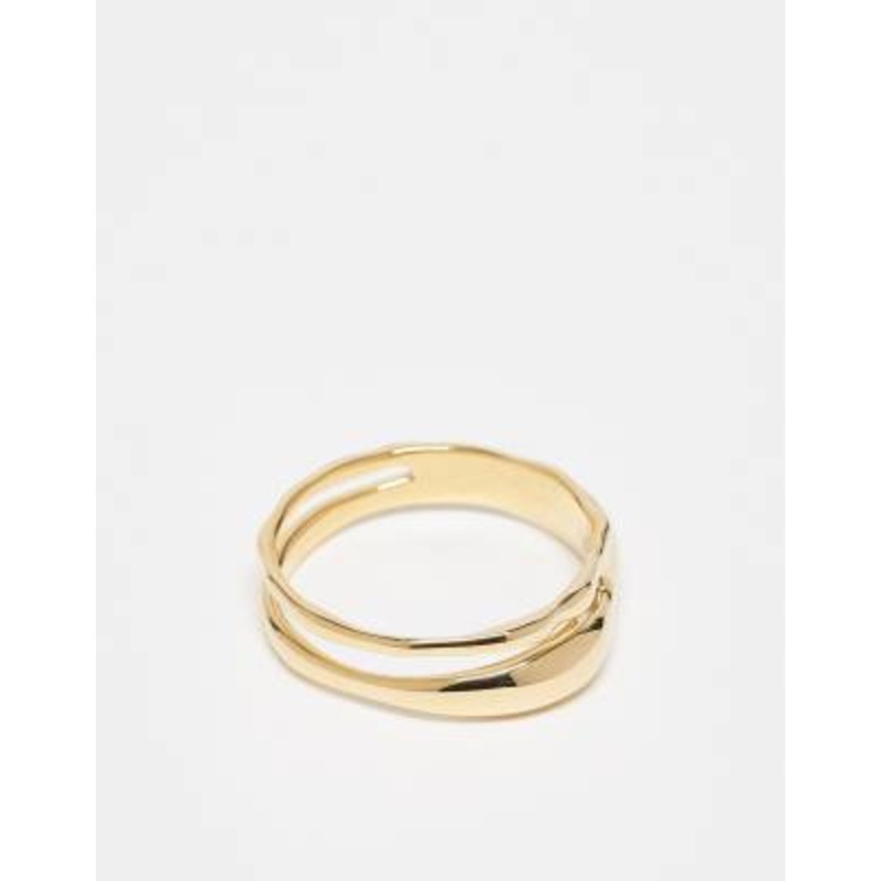& Other Stories multi band layered ring in gold