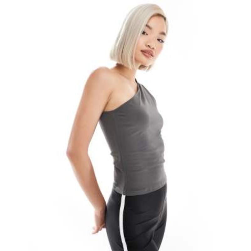 Weekday Cindy one shoulder top in black – Exclusive to