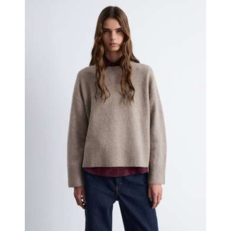 & Other Stories crew neck sweater in mole melange