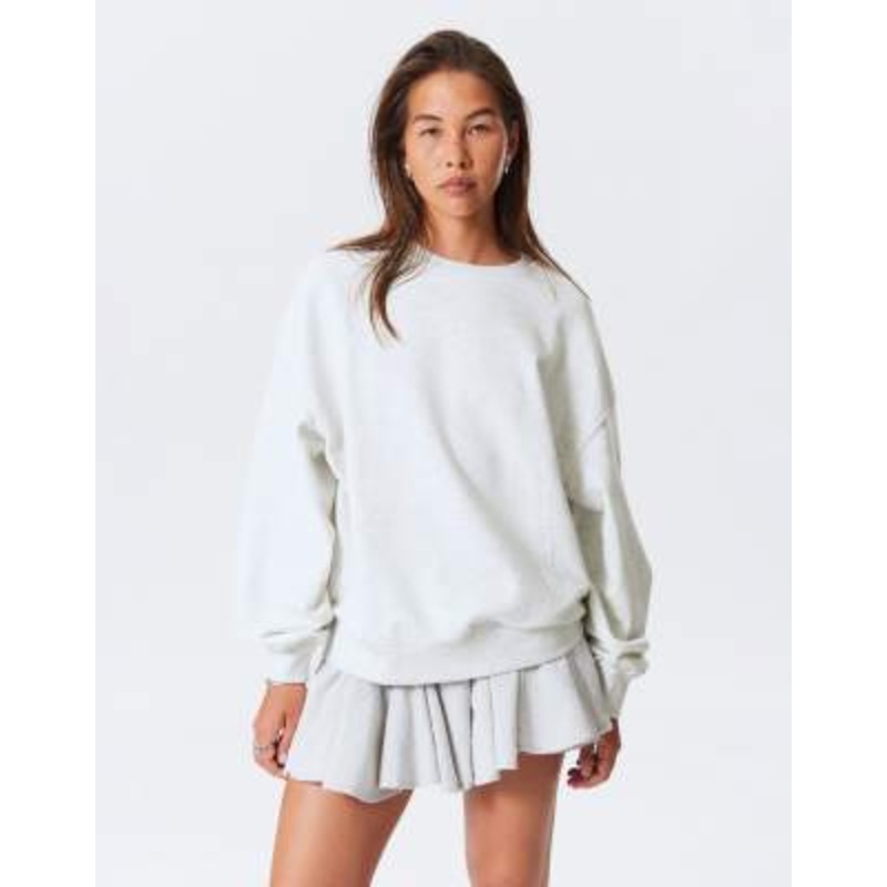Weekday oversized slouchy sweatshirt in gray melange