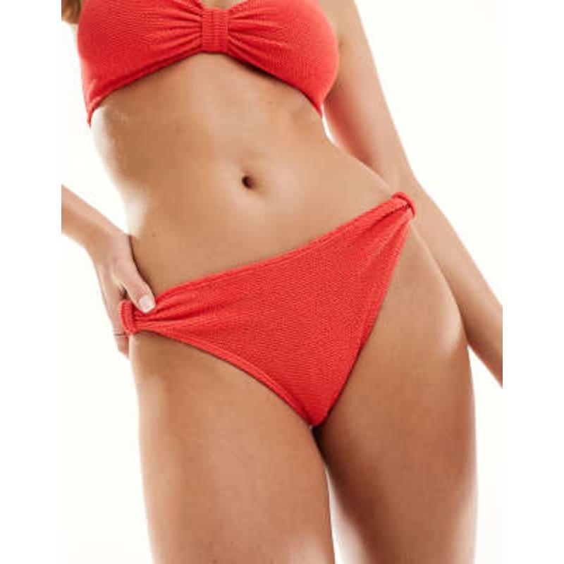 & Other Stories crinkle bikini briefs in red exclusive to