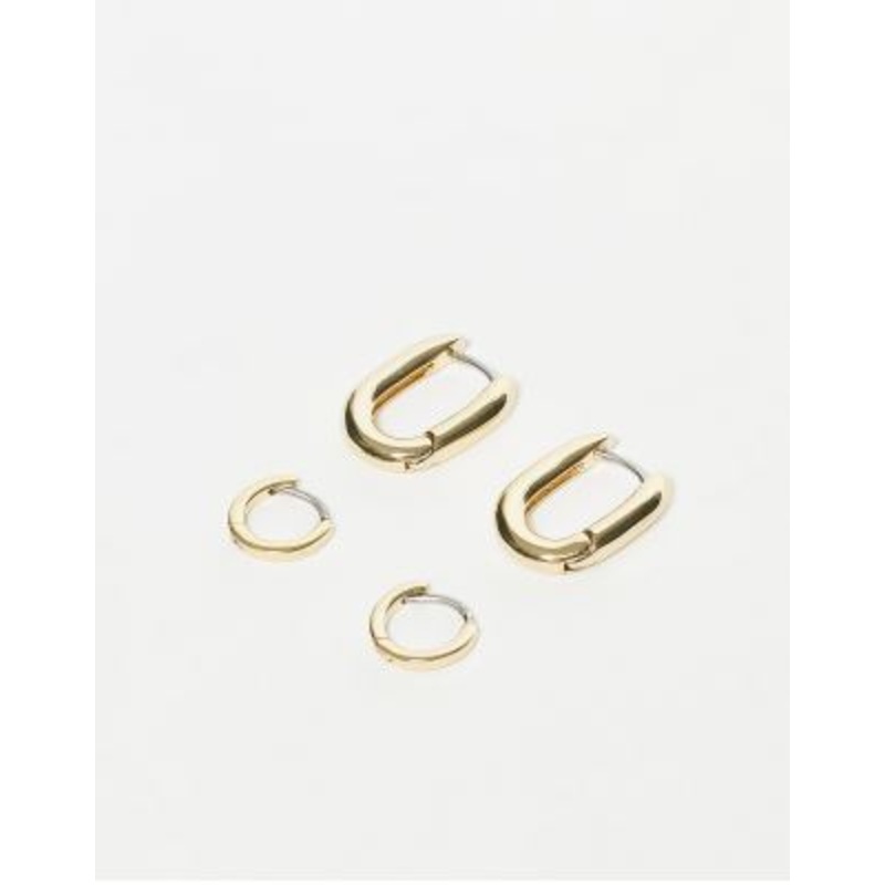 & Other Stories multi size hoop earrings 2-pack in gold