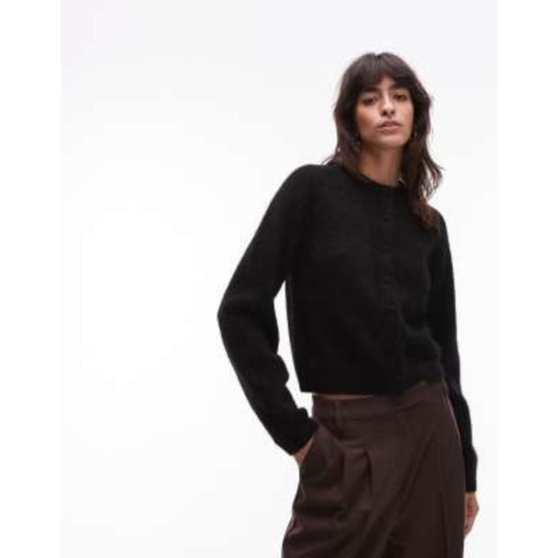 & Other Stories supersoft mohair and wool blend cardigan in black