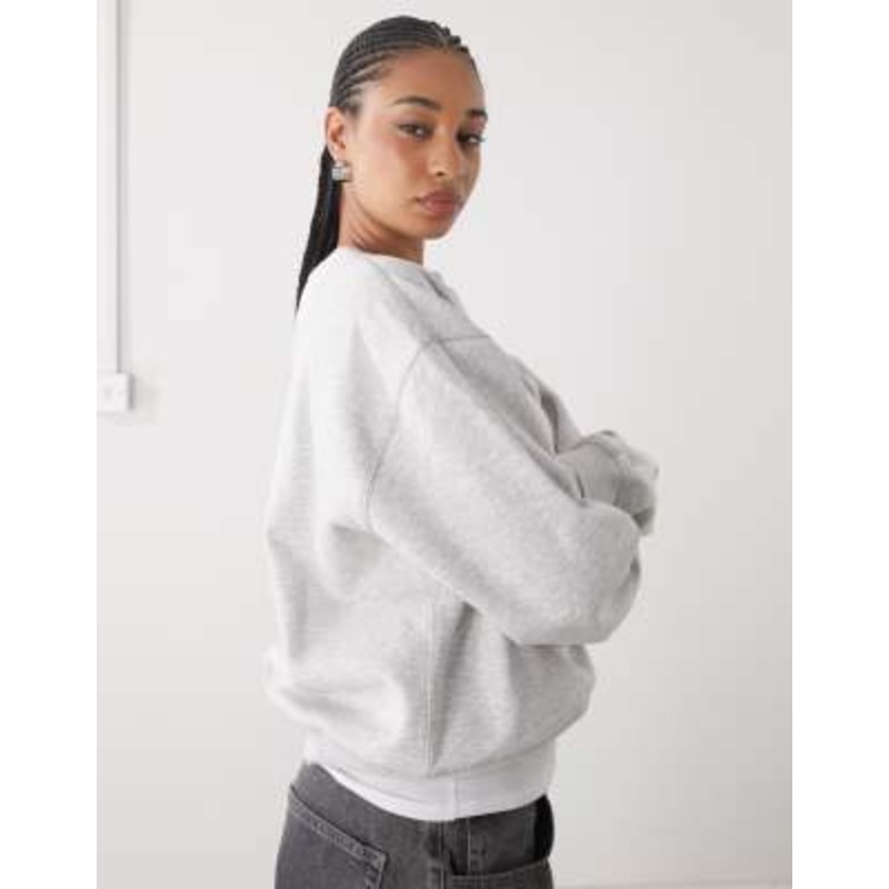 Weekday Essence standard sweatshirt in gray