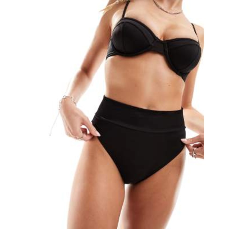 Weekday Heat high waist bikini bottom in black