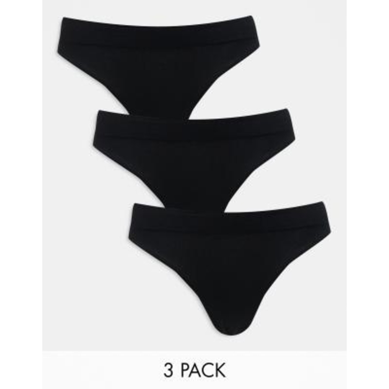 Weekday Cat Seamless brief 3-pack in black