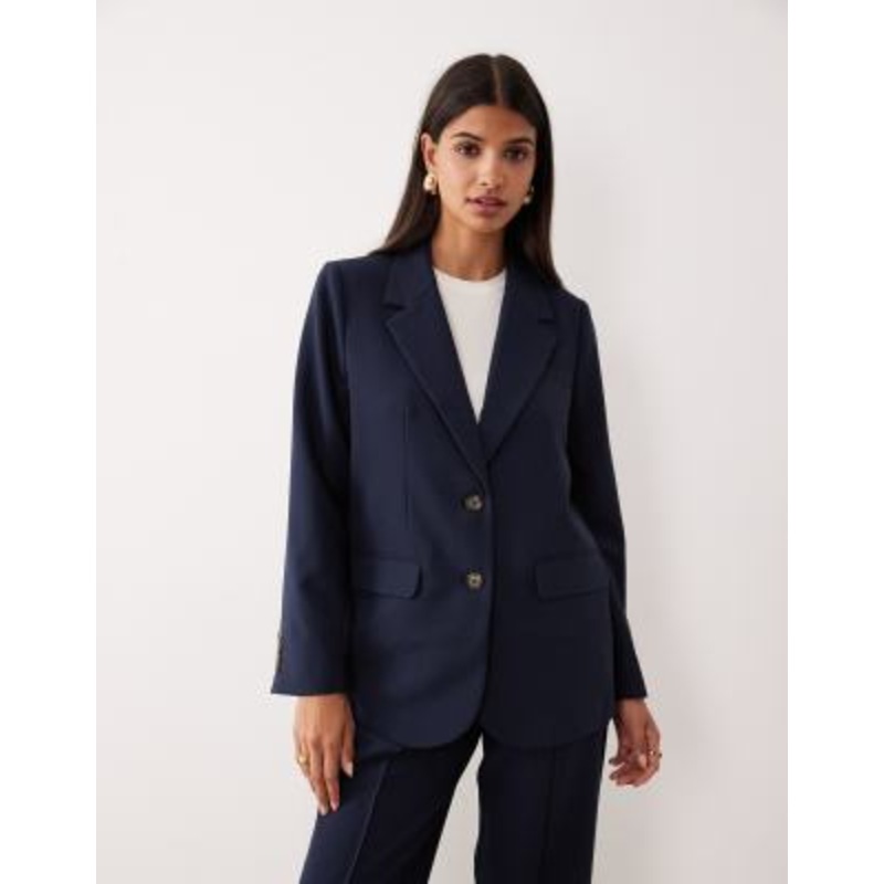 YAS oversized blazer in navy – part of a set