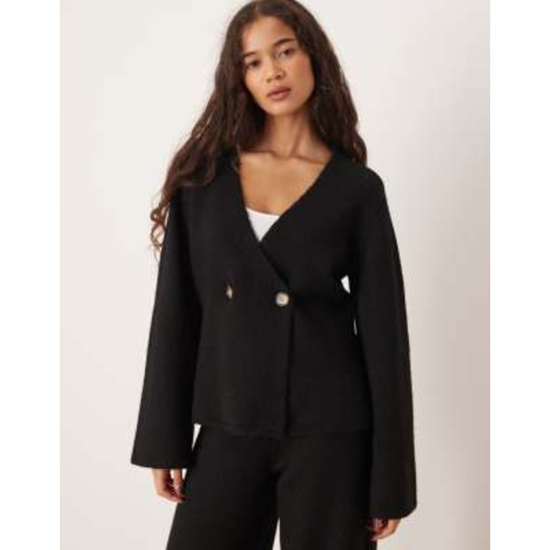YAS long sleeve knit cardigan in black – part of a set