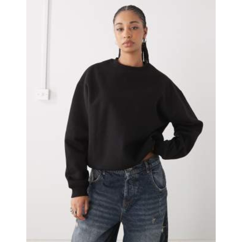 Weekday Essence sweatshirt in black