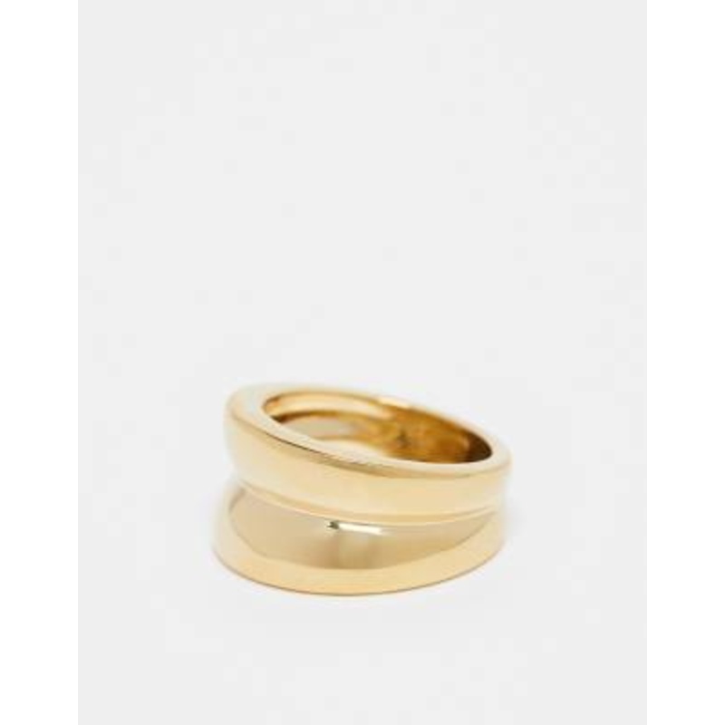 & Other Stories wide sculpt ring in gold
