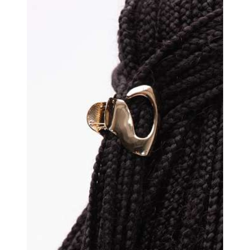 & Other Stories metal curve hair claw clip in gold tone