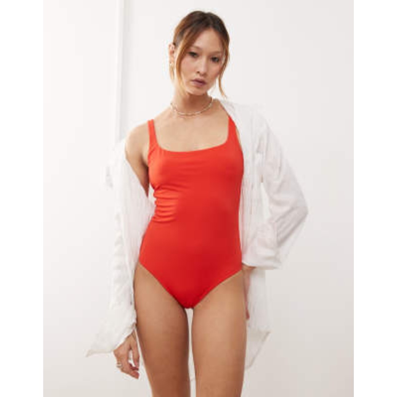 Weekday Desert swimsuit in red exclusive to