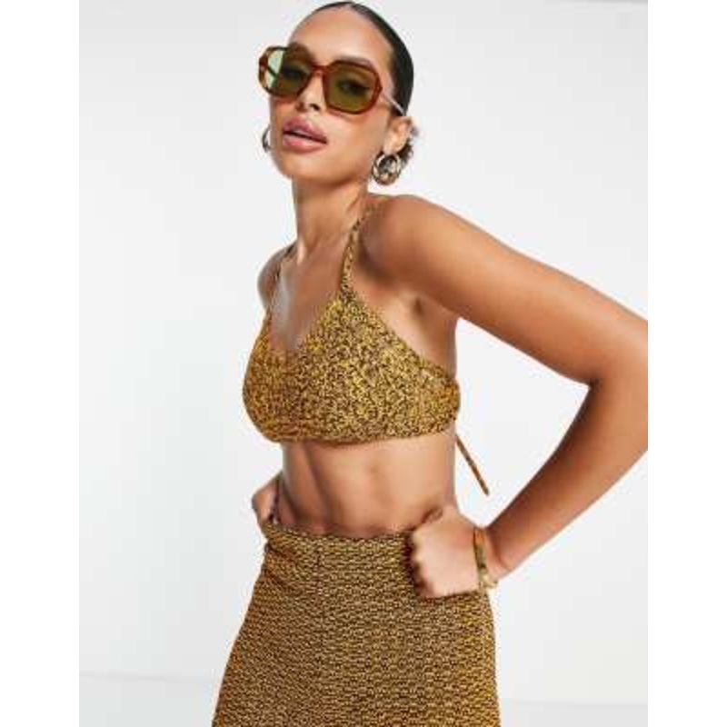 & Other Stories crochet crop top in orange