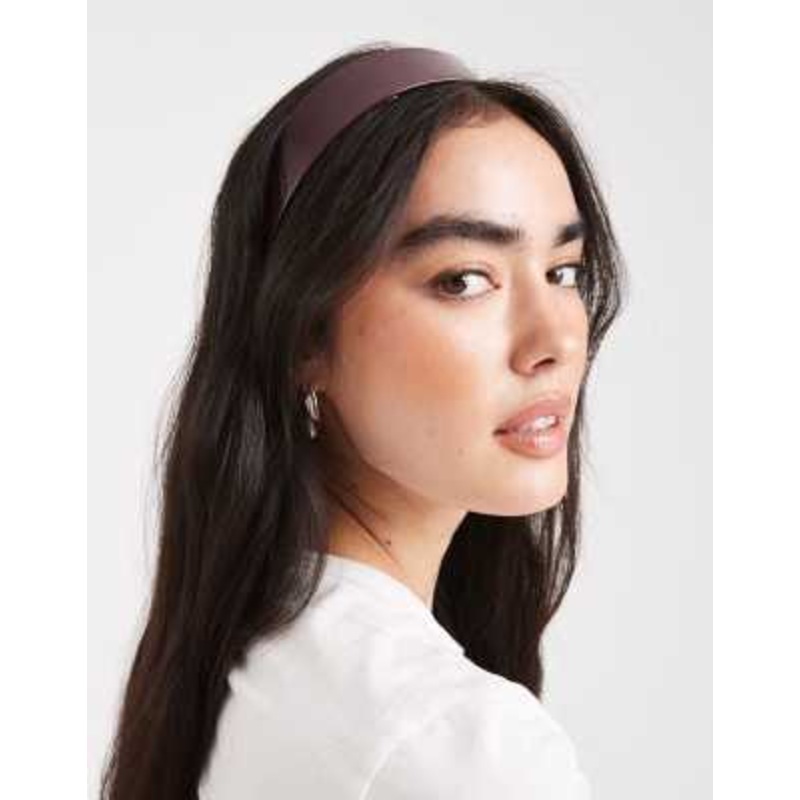& Other Stories headband in dark red bugundy