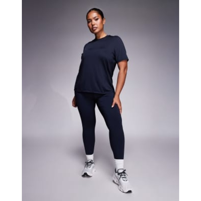 4505 Curve Icon active booty sculpt high waist gym leggings with inner pocket in navy