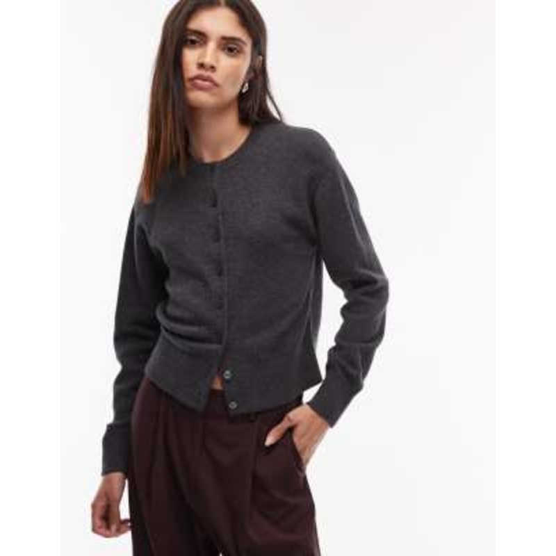 & Other Stories wool cardigan with button front in gray