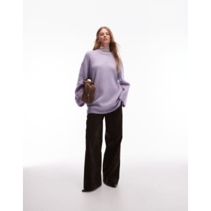 & Other Stories mohair and wool oversized sweater in dark lilac