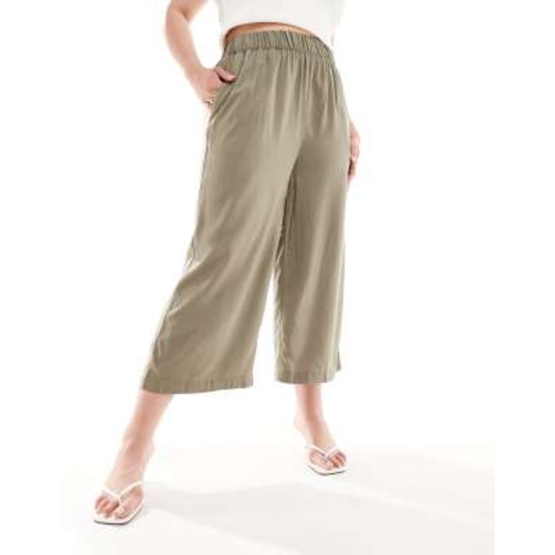 Yours wide leg culottes in green