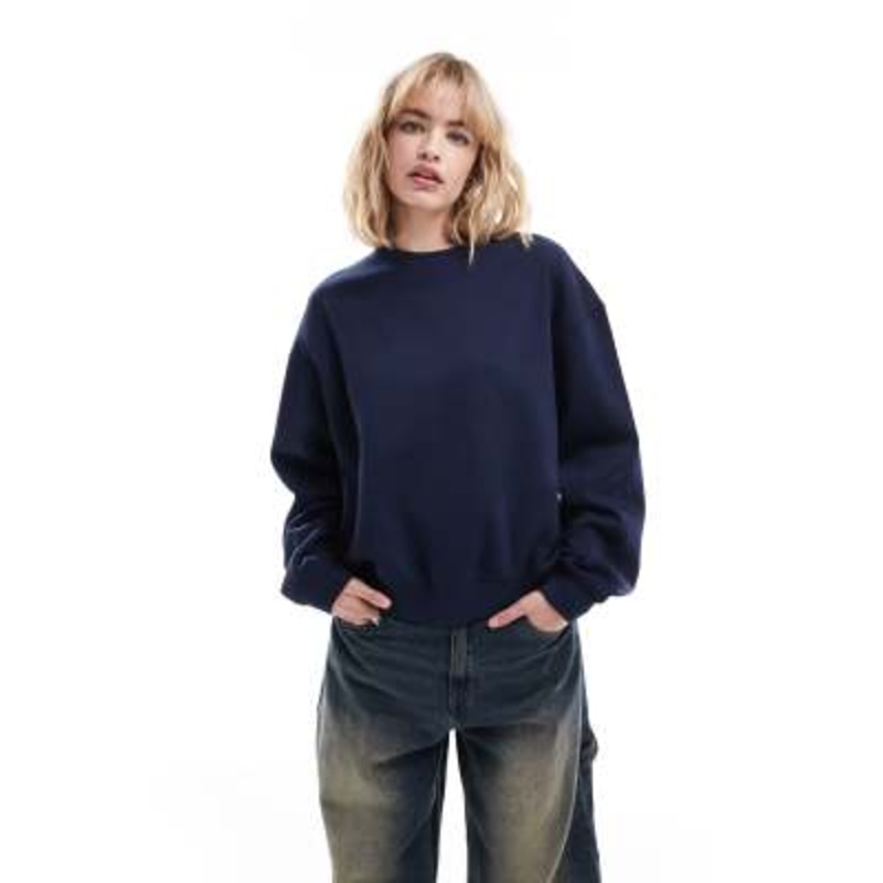 Weekday Essence sweatshirt in navy