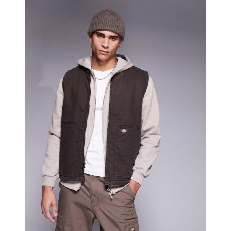 Dickies Duck Canvas vest in brown