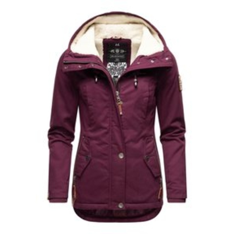 Marikoo Winterjacke – dark red melange/bordeaux