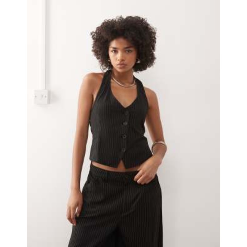 COLLUSION 90s vest in pinstripe