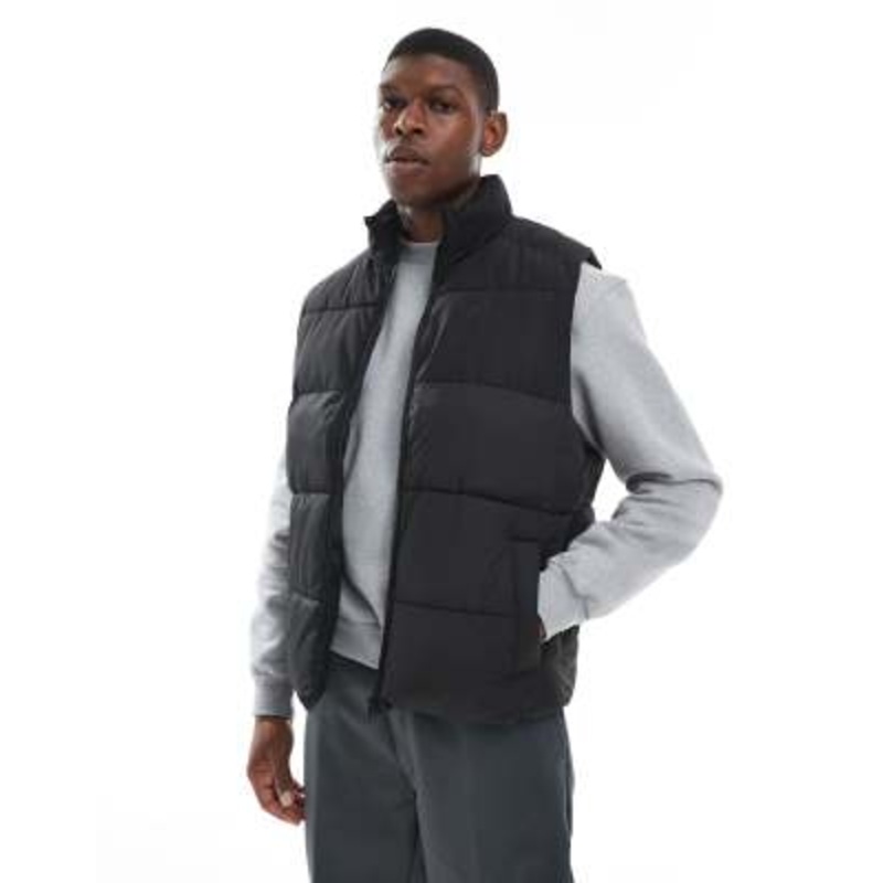 Jack & Jones padded vest in black