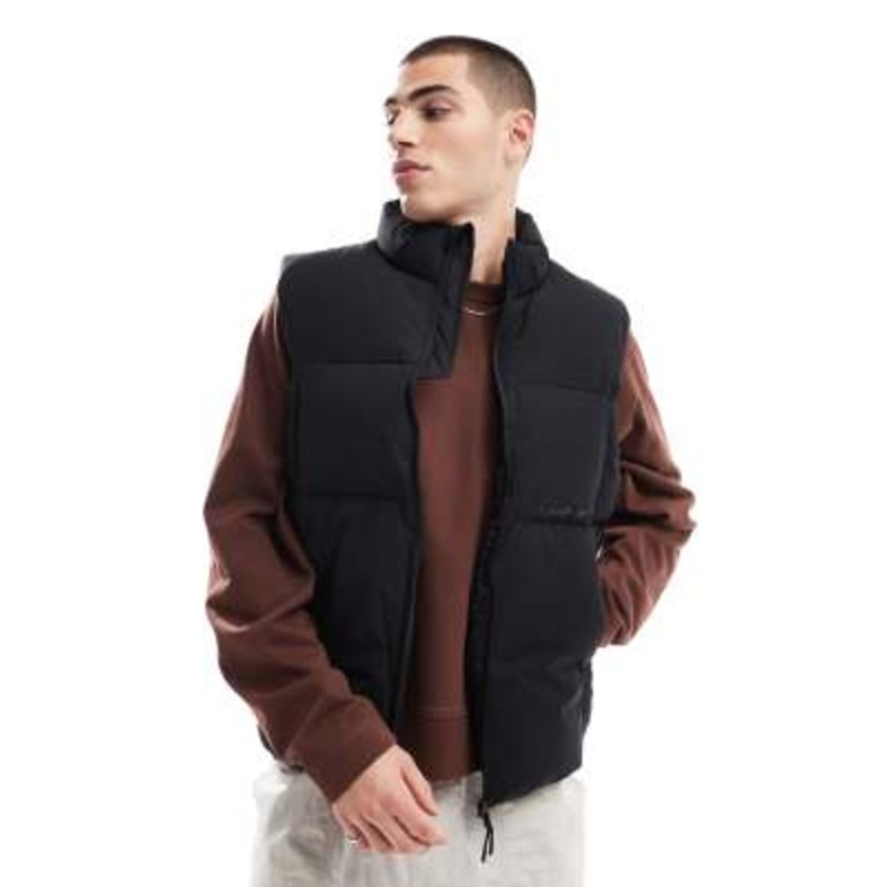 Jack & Jones puffer vest in black