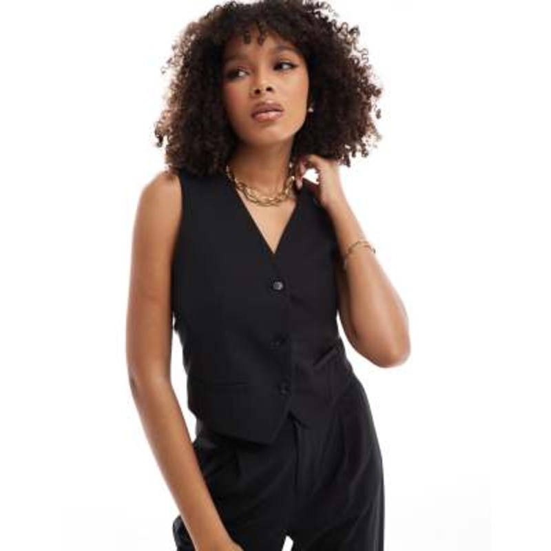 Mango dad suit vest in black – part of a set