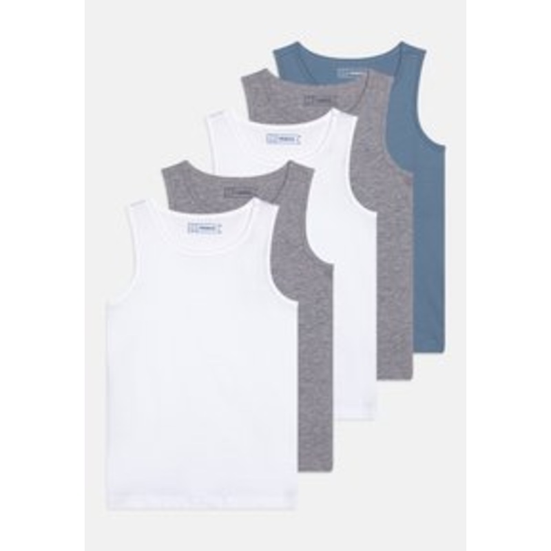 Friboo VESTS 5 PACK UNISEX  – Unterhemd/-shirt – white/mottled light grey/mottled light blue/wei