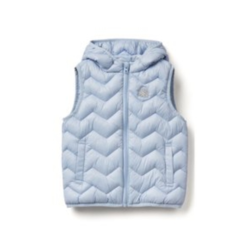 United Colors of Benetton PADDED VEST WITH HOOD  – Weste – blue/blau