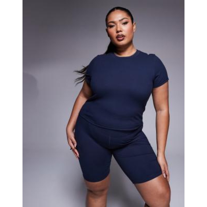 4505 Curve Icon soft touch studio baby T-shirt in midnight navy