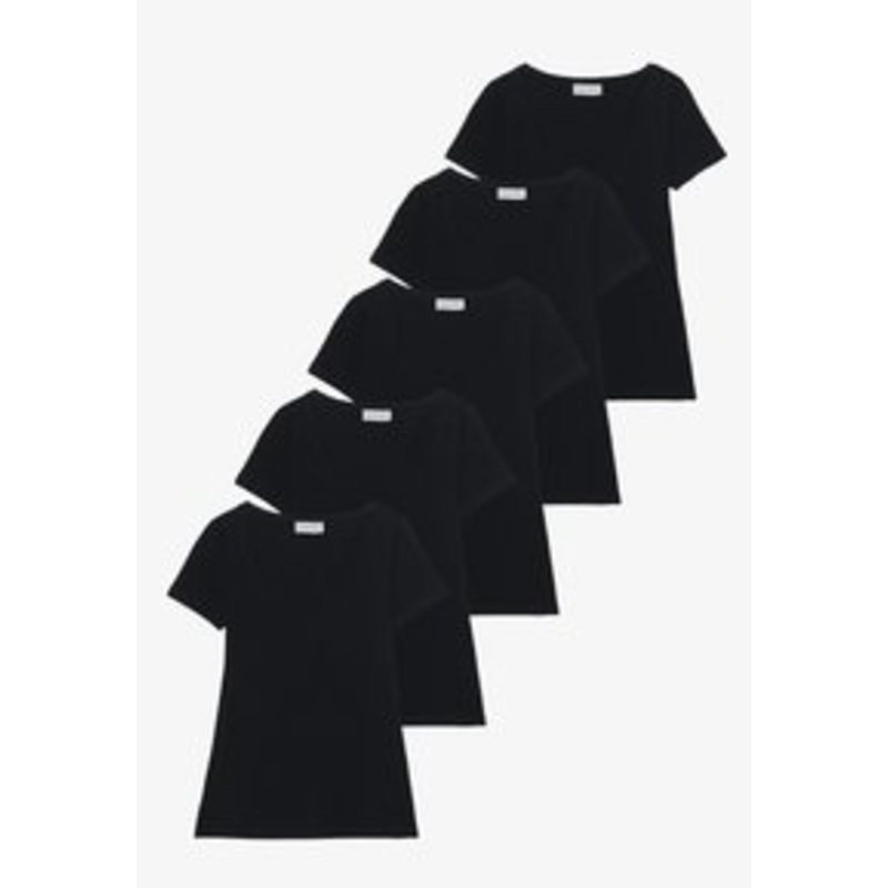 Anna Field 5 PACK – T-Shirt basic – black/schwarz