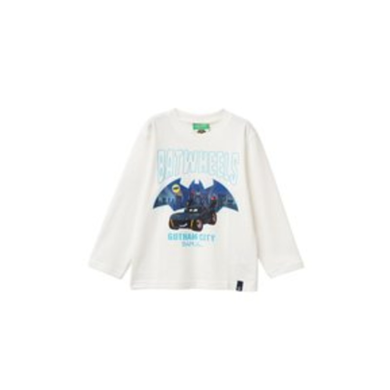 United Colors of Benetton FEATURING BATWHEELS DC AND WBEI  – Langarmshirt – white/wei
