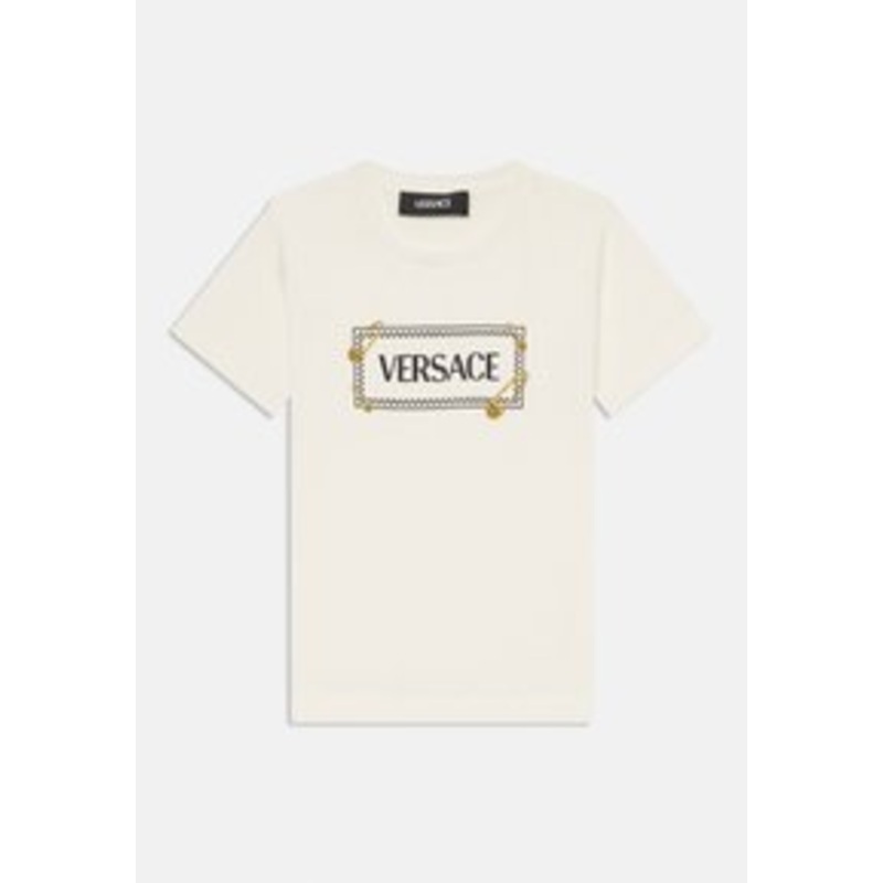 Versace VINTAGE LOGO KIDS PRINT UNISEX – T-Shirt print – white/black/gold coloured/wei