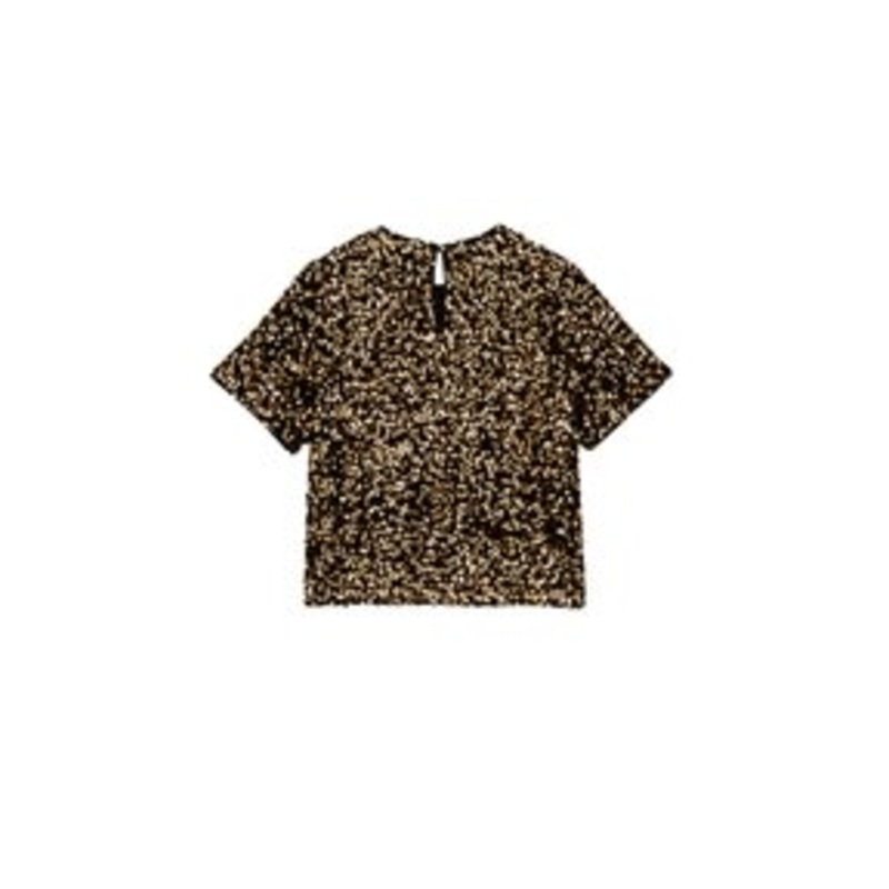 WE Fashion T-Shirt print – gold/goldfarben