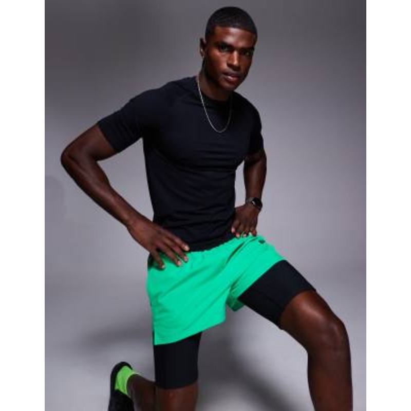 4505 seamless mesh slim fit lightweight base layer t-shirt in black