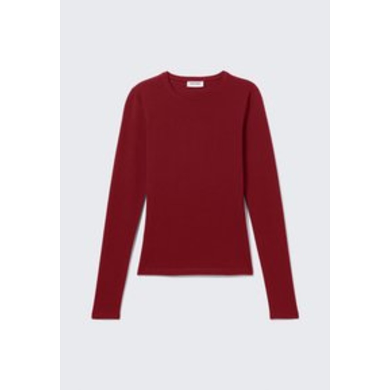 Weekday Langarmshirt – wine red/dunkelrot