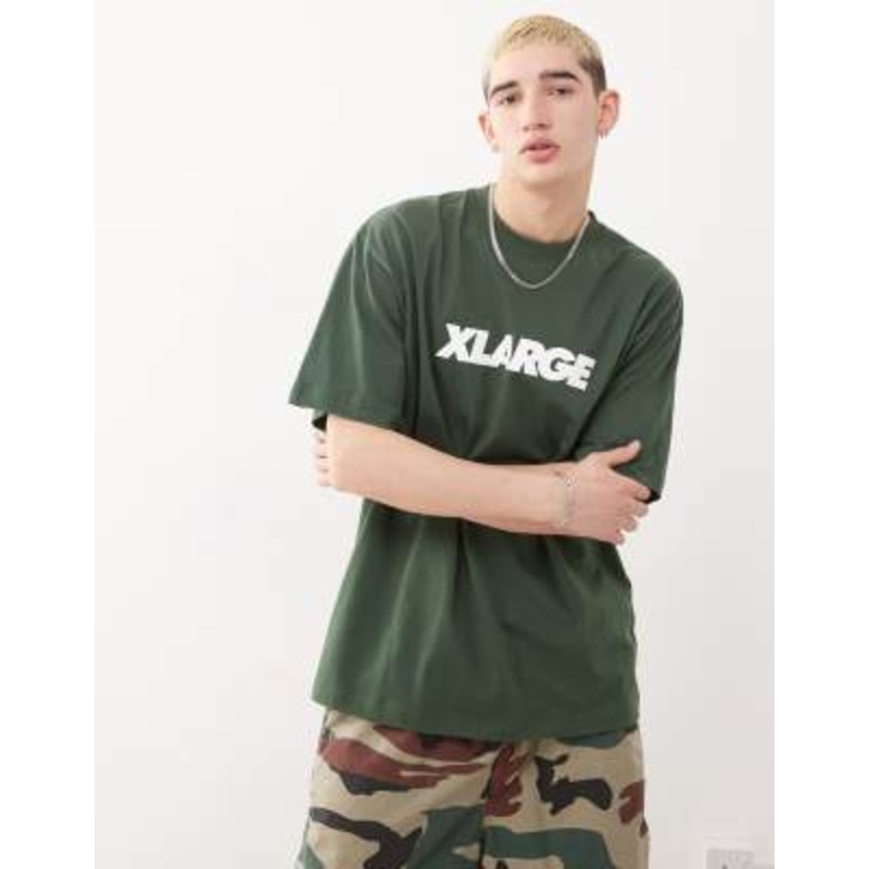 XLARGE t-shirt with front logo print in green