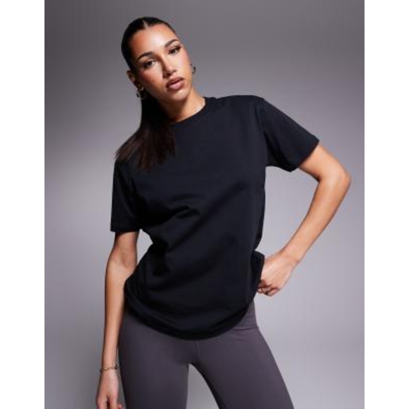 4505 Icon oversized cotton t-shirt with quick dry finish in black