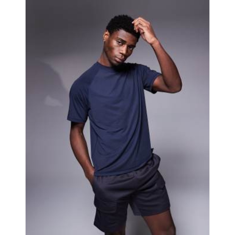 4505 Icon performance jersey oversized boxy training T-shirt in midnight navy