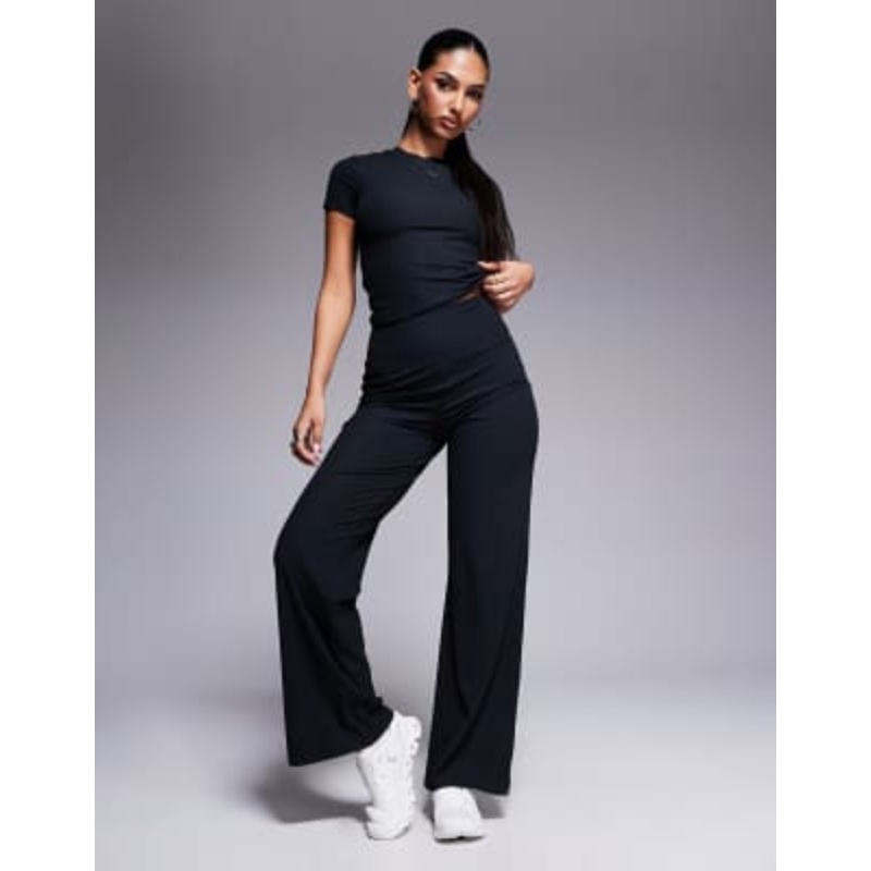 4505 soft touch rib knit performance baby t-shirt in black